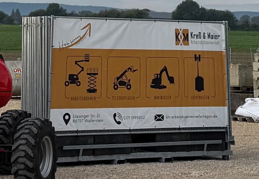 Bauzaun mieten – 600m Arbeitshöhe, 0kg Tragkraft